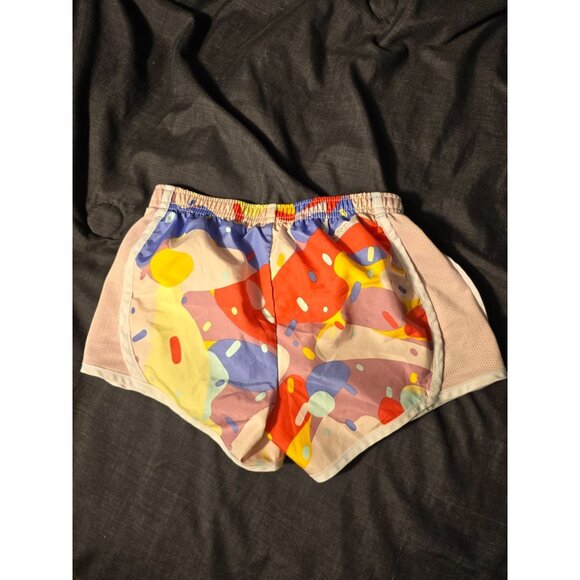 Nike Girls Size Medium 6/8 Colorful Running Shorts Lined Dri-Fit M - Picture 2 of 2